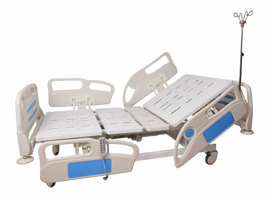 ICU Patient Care Bed (HF-101) – 5 Function Electric Hospital Bed with ABS Panels & Heavy-Duty Deluxe Build