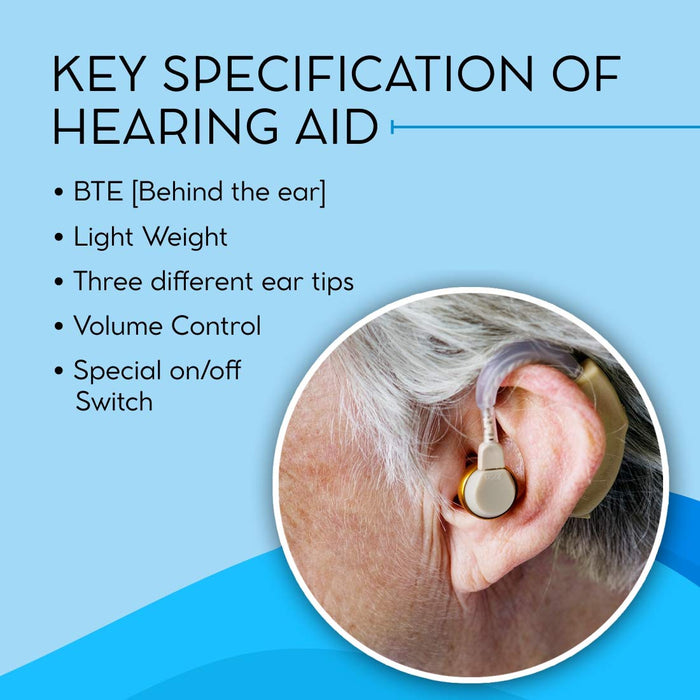 SMARTCARE HA02: Advanced Behind-The-Ear Hearing Aid Sound Enhancer for Ultimate Comfort and Amplified Clarity