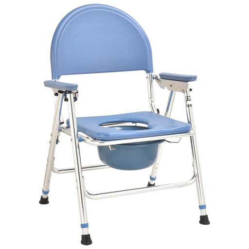 SMARTCARE Adjustable Height Folding Commode Chair SC-890K | Aluminium Frame, Portable & Lightweight, Odor-Sealing Toilet, 125kg Capacity