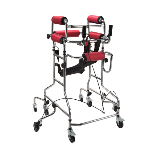 SMARTCARE Adult Standing Hemiplegia Rollator Walker SC-914KB | Adjustable Height & Width, 8-Wheel Stability, Padded Chest & Armpit Support, Safety Brakes| 125kg Load Capacity