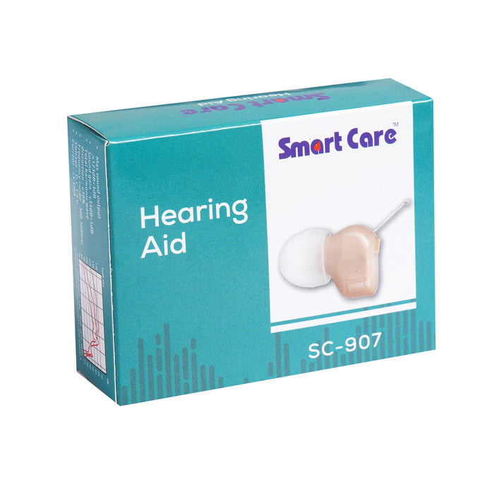 SMARTCARE Hearing Aid SC-907 (In The Ear) – Easy-to-Wear, Small and Invisible Design with Superior Sound Quality, Low Noise Interference, Adjustable Volume, and Maximum Comfort for Enhanced Hearing Performance