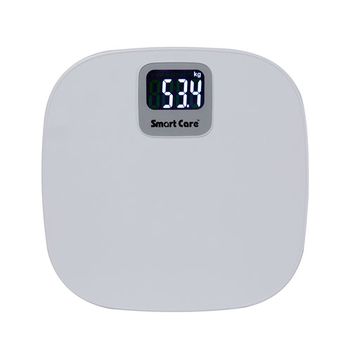 SMARTCARE Electronic Bathroom Weighing Scale SC0182 | High-Precision Digital Body Weight Scale with Auto Step-On, 180kg Capacity, Lightweight Design & White LED Display (White)