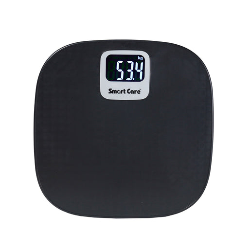 SMARTCARE Electronic Bathroom Weighing Scale SC0182 | High-Precision Digital Body Weight Scale with Auto Step-On, 180kg Capacity, Lightweight Design & White LED Display (Black)