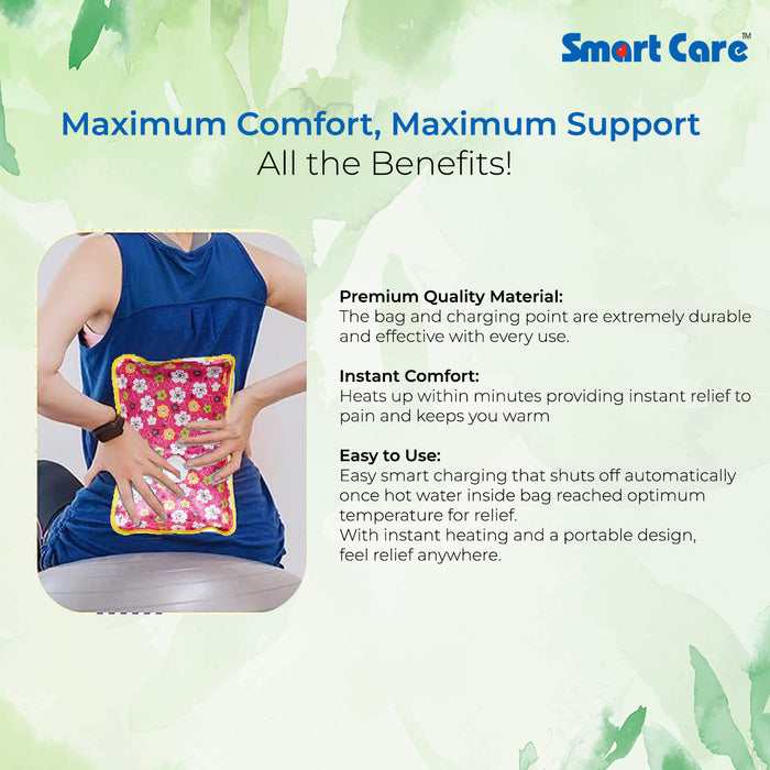 SMARTCARE Electric Heating Gel Pad GP01 – Ergonomic, Portable, and Leak-Proof Solution for Back Pain Relief with 120 Minutes of Heating Power, Eco-Friendly and Cost-Effective Design