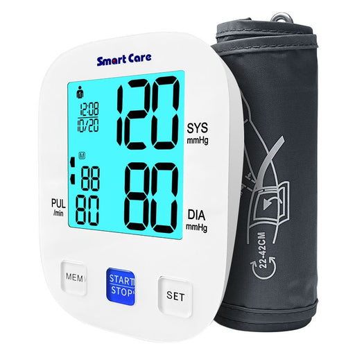 SMARTCARE Digital Blood Pressure Monitor SC-82V | Upper Arm BP Machine with LCD Display, Type-C & Battery Power, Memory Function & High Accuracy