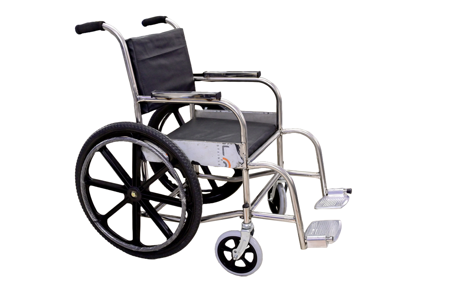 (WHEELCHAIR AND DISABLE SEGMENT) WHEELCHAIR FIXED S.S. WITH ALUMINUM FOOTREST  /WC96
