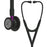 3M Littmann Cardiology IV Diagnostic Stethoscope, Black-Finish Chestpiece, Black Tube, Violet Stem and Black Headset, 27 inch, 6203