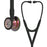 3M Littmann Cardiology IV Diagnostic Stethoscope, Rainbow-Finish Chestpiece, Black Tube, Stem and Headset, 27 inch, 6165