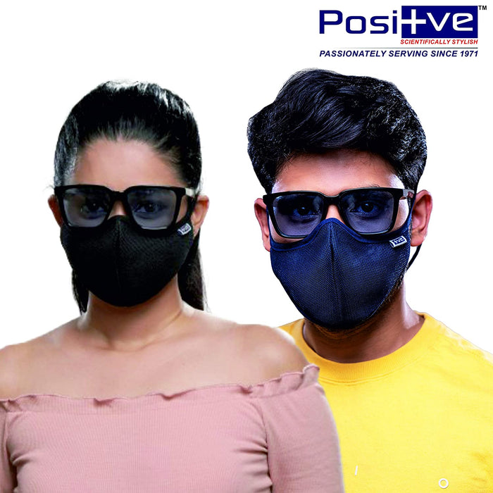 Posi+ve N99 Fog Free Face Mask Black Large