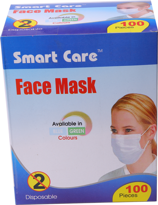 Face Mask Elastic 2 Ply Individual Packing 100 Pcs