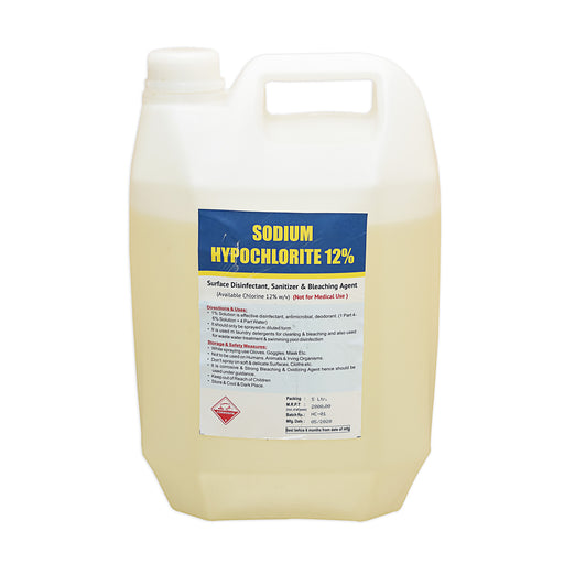 SODIUM HYPOCHLORITE 12% 5LTR