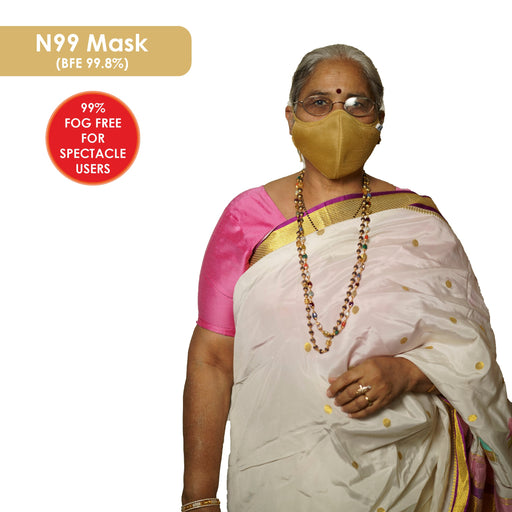 Posi+ve N99 Fog Free Face Mask Golden Large