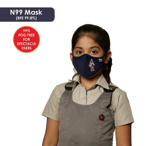 Posi+ve N99 Fog Free Face Mask Blue for Kids
