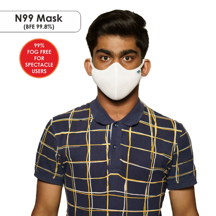 Posi+ve N99 Fog Free Face Mask White for Kids