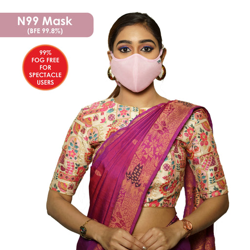 Posi+ve N99 Fog Free Face Mask Baby Pink Large